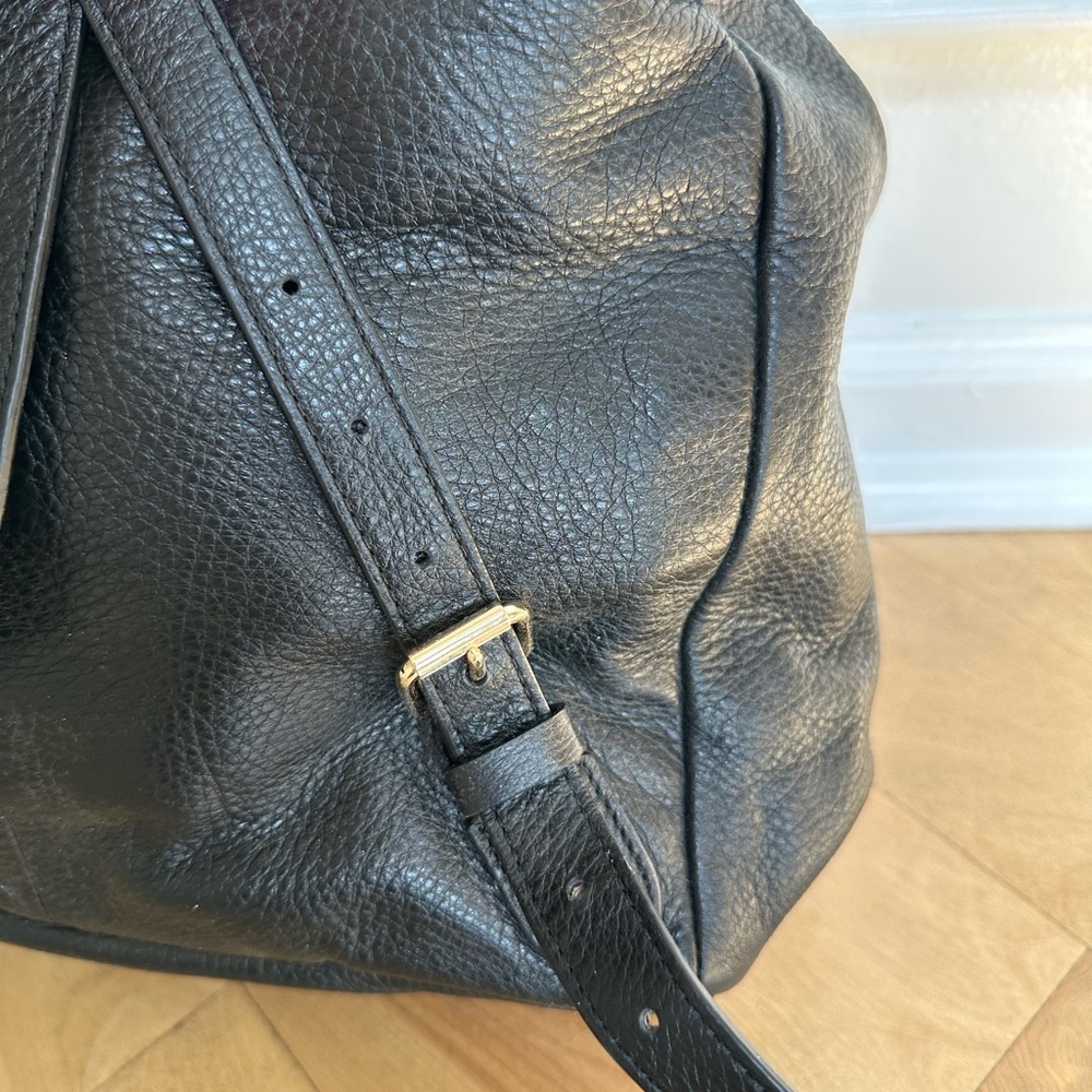 COACH F37410 BILLIE BACKPACK BLACK PEBBLED LEATHER GOLD TRIM - Picture 7 of 13